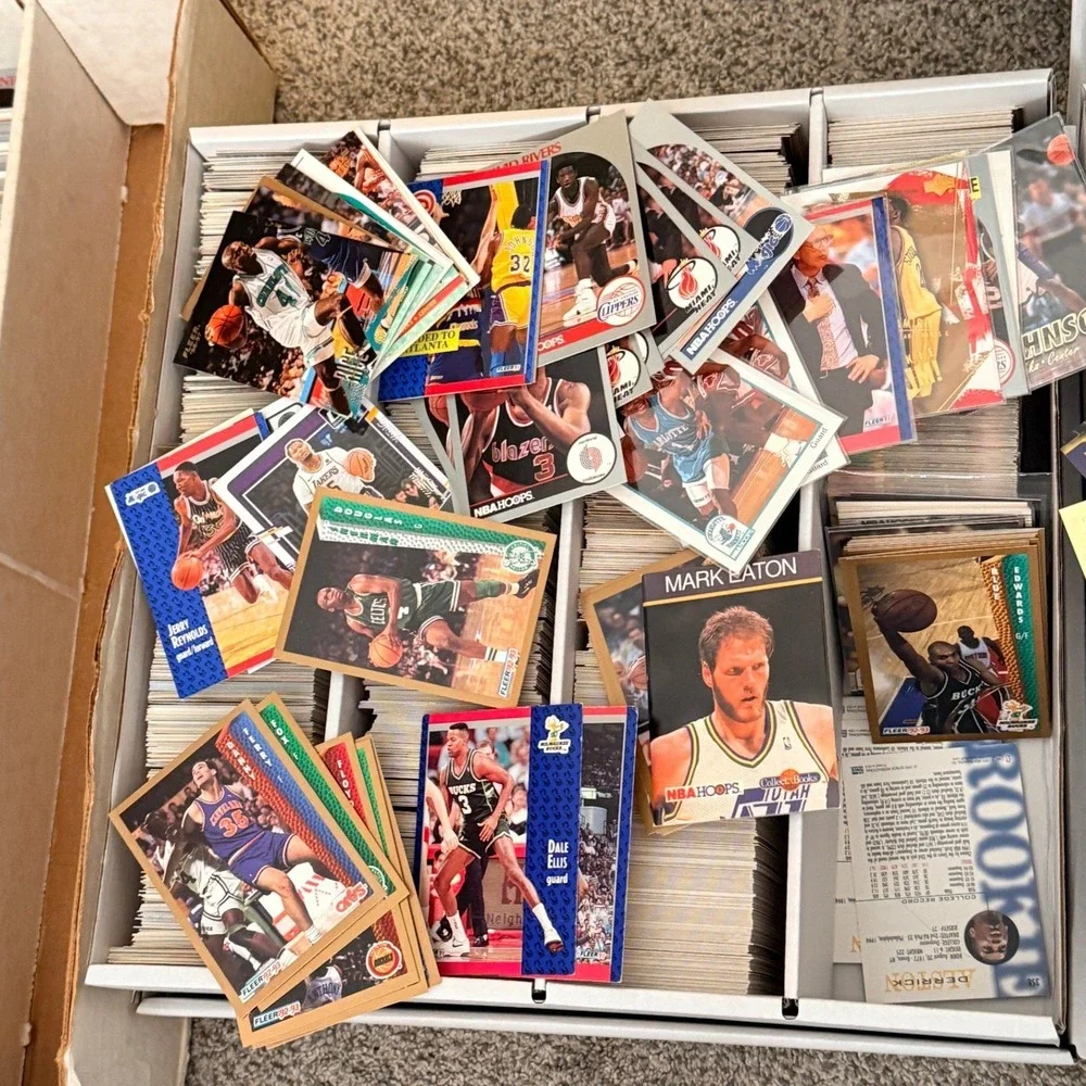 Vintage Fleer Hoops Basketball Cards Bulk Lot 40 lbs 1990s NBA Trading Cards